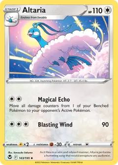 Altaria 143/195 Uncommon card from Silver Tempest