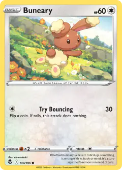 Buneary 144/195 Common card from Silver Tempest