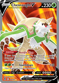Chesnaught V 171/195 Rare Ultra card from Silver Tempest
