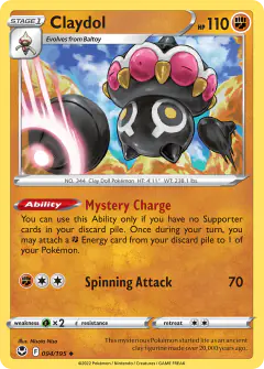 Claydol 094/195 Uncommon card from Silver Tempest