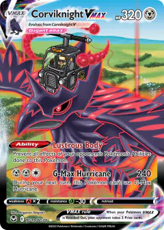 Corviknight VMAX TG19/TG30 Rare Holo VMAX card from Silver Tempest