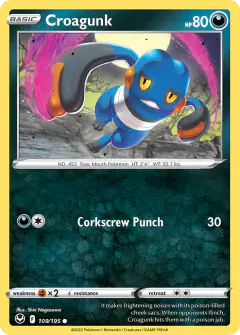 Croagunk 109/195 Common card from Silver Tempest