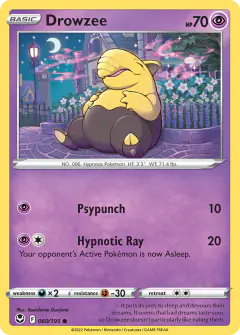 Drowzee 060/195 Common card from Silver Tempest