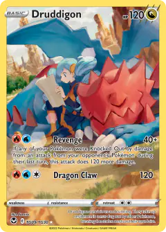 Druddigon TG09/TG30 Trainer Gallery Rare Holo card from Silver Tempest