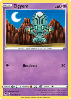 Elgyem 079/195 Common card from Silver Tempest
