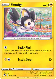 Emolga 054/195 Common card from Silver Tempest