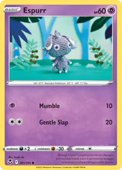 Espurr 081/195 Common card from Silver Tempest