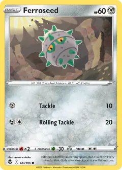 Ferroseed 121/195 Common card from Silver Tempest