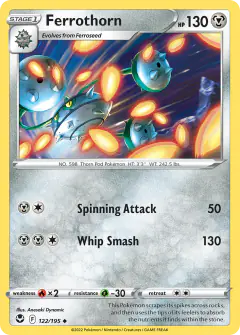 Ferrothorn 122/195 Uncommon card from Silver Tempest