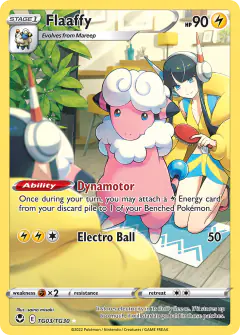 Flaaffy TG03/TG30 Trainer Gallery Rare Holo card from Silver Tempest