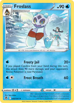 Froslass 043/195 Rare card from Silver Tempest