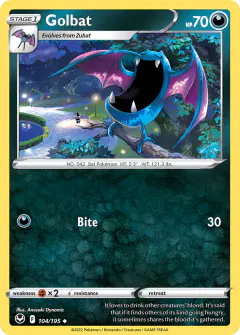 Golbat 104/195 Uncommon card from Silver Tempest
