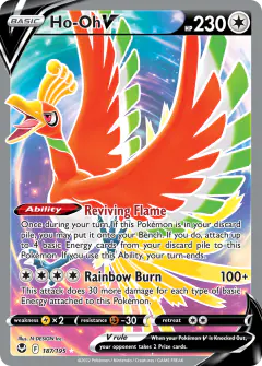 Ho-Oh V 187/195 Rare Ultra card from Silver Tempest