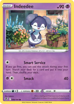 Indeedee 086/195 Common card from Silver Tempest