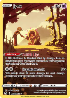 Jynx TG04/TG30 Trainer Gallery Rare Holo card from Silver Tempest