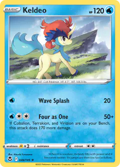 Keldeo 046/195 Rare card from Silver Tempest