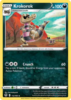Krokorok 112/195 Uncommon card from Silver Tempest