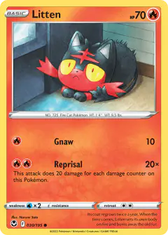 Litten 030/195 Common card from Silver Tempest