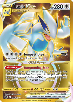 Lugia VSTAR 211/195 Rare Secret card from Silver Tempest
