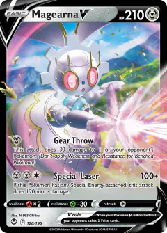 Magearna V 128/195 Rare Holo V card from Silver Tempest