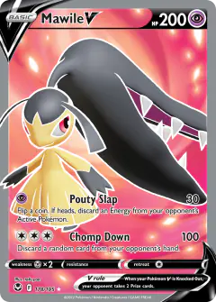 Mawile V 178/195 Rare Ultra card from Silver Tempest