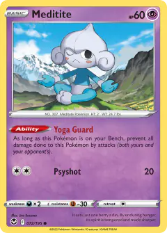 Meditite 072/195 Common card from Silver Tempest