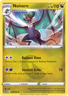 Noivern 133/195 Rare card from Silver Tempest