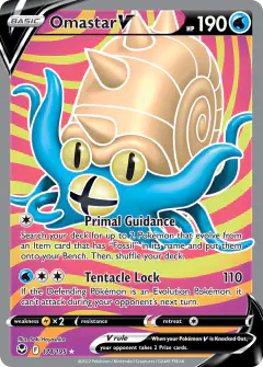 Omastar V 174/195 Rare Ultra card from Silver Tempest