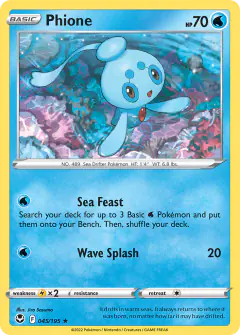 Phione 045/195 Rare card from Silver Tempest