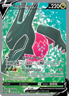 Regidrago V 183/195 Rare Ultra card from Silver Tempest