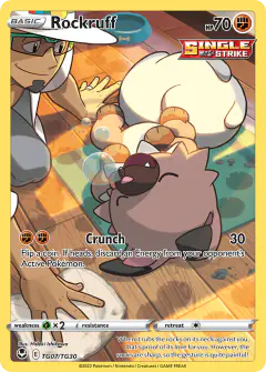 Rockruff TG07/TG30 Trainer Gallery Rare Holo card from Silver Tempest