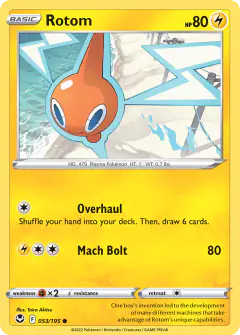 Rotom 053/195 Common card from Silver Tempest