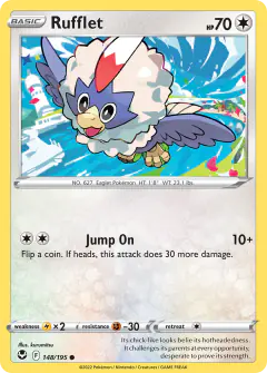 Rufflet 148/195 Common card from Silver Tempest