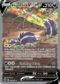 Skuntank V 181/195 Rare Ultra card from Silver Tempest