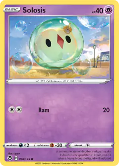 Solosis 076/195 Common card from Silver Tempest