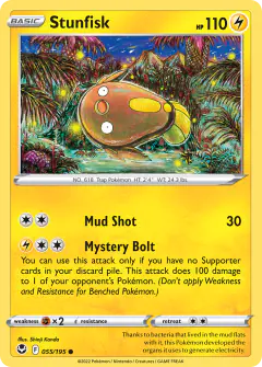 Stunfisk 055/195 Common card from Silver Tempest