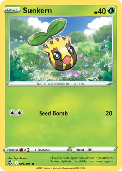 Sunkern 005/195 Common card from Silver Tempest