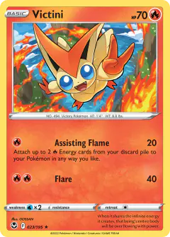 Victini 023/195 Rare card from Silver Tempest