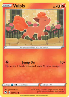 Vulpix 017/195 Common card from Silver Tempest