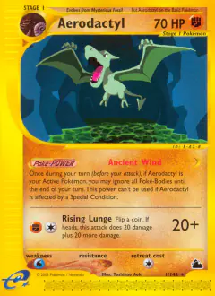 Aerodactyl 1/144 Rare card from Skyridge