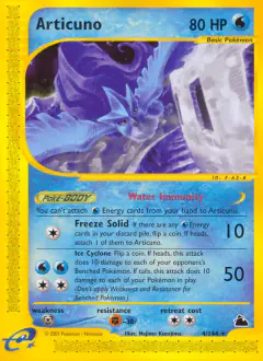 Articuno 4/144 Rare card from Skyridge