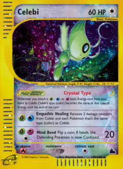 Celebi 145/144 Rare Secret card from Skyridge