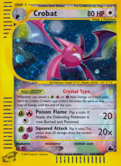 Crobat 147/144 Rare Secret card from Skyridge