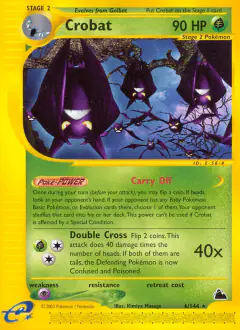 Crobat 6/144 Rare card from Skyridge