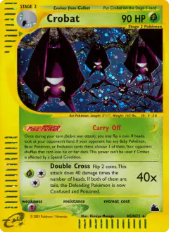 Crobat H5/H32 Rare Holo card from Skyridge