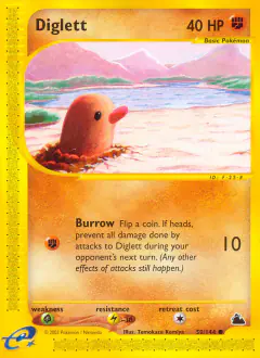 Diglett 50/144 Common card from Skyridge