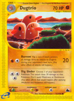 Dugtrio 52/144 Common card from Skyridge