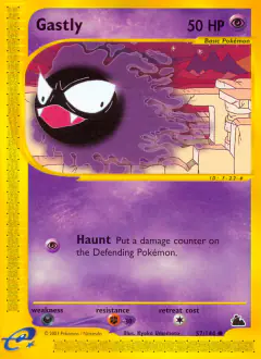Gastly 57/144 Common card from Skyridge