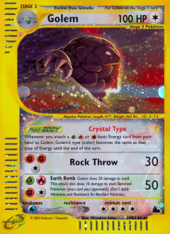 Golem 148/144 Rare Secret card from Skyridge