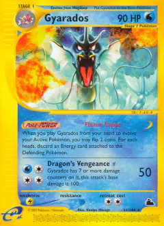 Gyarados 11/144 Rare card from Skyridge